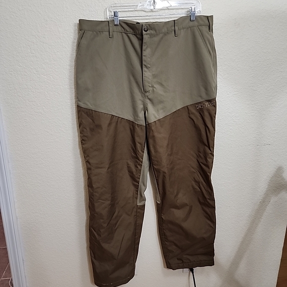 Cabela's Outdoor Gear Green/brown Dry Legs Layer pants Men's Size 44 Reg. - Picture 1 of 10